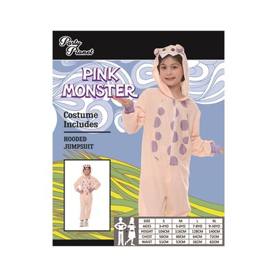 Child Pink Monster Costume (X Large, 9-10 Yrs)