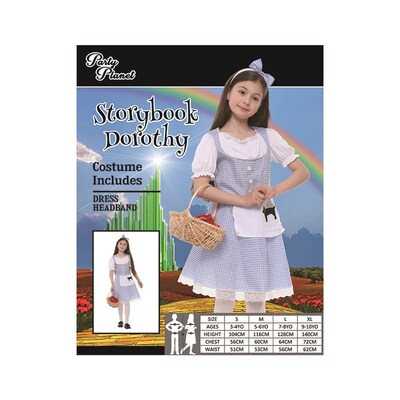 Child Storybook Dorothy Costume (Medium, 5-6 Yrs)