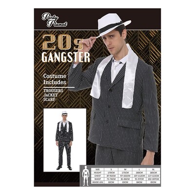 Adult 1920's Gangster Boss Costume Mens Large
