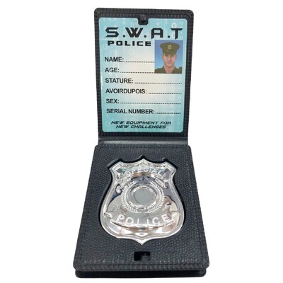 Police SWAT ID Badge Prop | Special Forces Costume Accessory