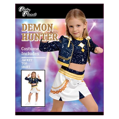 Child Anime Monster Hunter Costume X Large 9-10 Years | Black & White Fantasy Hunter 3 Piece Kids Costume