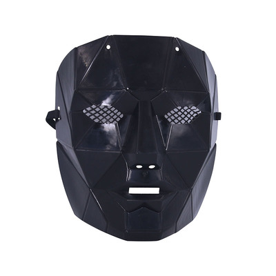 Black Full Face Game Front Man Mask (Pk 1)