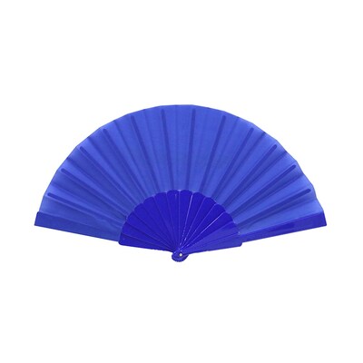 Royal Blue Fabric Hand Fan