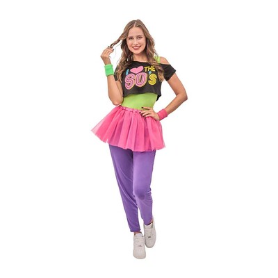 Adult 1980's Party Girl Costume Medium 12-14