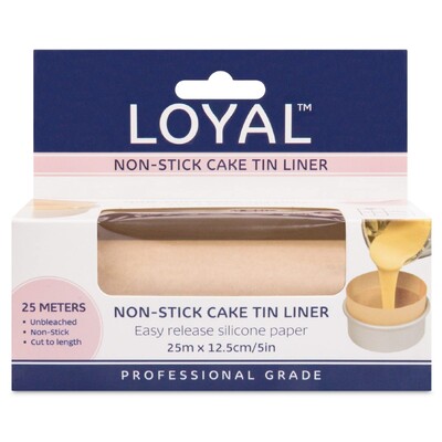 Loyal Non-Stick Cake Tin Paper Liner Roll 25m x 12.5cm