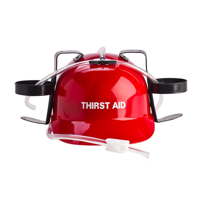 Thirst Aid Red Drinking Hat with Straw Pk 1