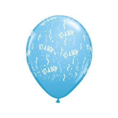 It's A Boy Pale Blue AOP Latex Balloons Pk 10