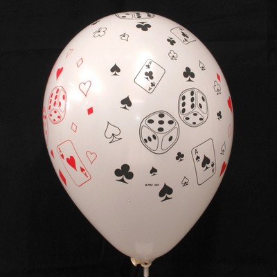 White Party Balloons - Cards & Dice Pk5 