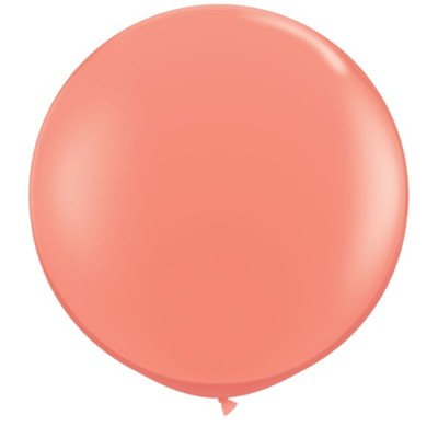 Coral 36in/90cm Standard Latex Balloons Pk 2