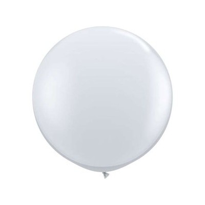 White 36in/90cm Standard Latex Balloons Pk 2