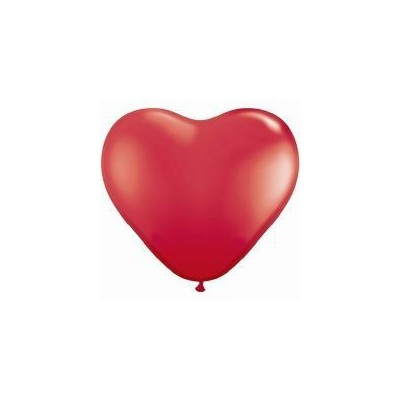 Red Heart Shaped Standard Latex Balloons (6in/15cm) Pk 20