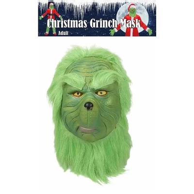 The Christmas Grinch Green Hair Full Head Mask