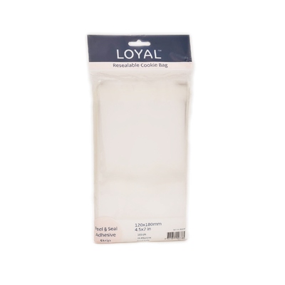 Loyal Clear Resealable Cookie Bags 12x18cm (Pk 100)