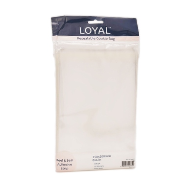 Loyal Clear Resealable Cookie Bags 15x20cm (Pk 100)