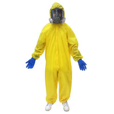 Adult Toxic Hazmat Jumpsuit Costume | Hazardous Materials Costume with Mask & Gloves