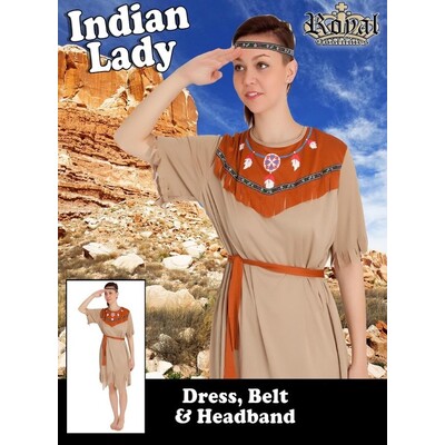 Adult Indian Lady Costume (Large, 16-18)