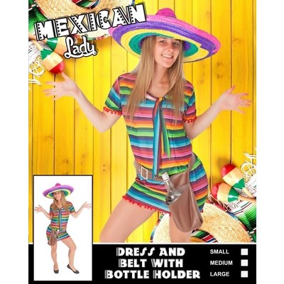 Adult Mexican Lady Costume (Medium) Pk 1