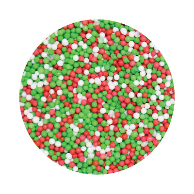 Red Green White Christmas Mix Edible Cake Sprinkles 80g