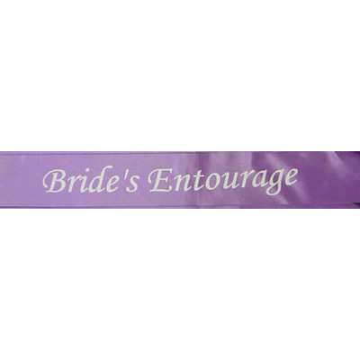 Bride's Entourage Purple Satin Sash Pk 1