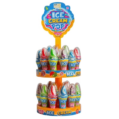 Novelty Assorted Ice Cream Pops on Stand 27g (Pk 34)