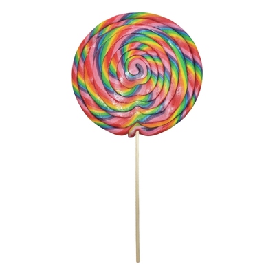 Giant Rainbow Swirl Lollipop 1kg (Pk 1)