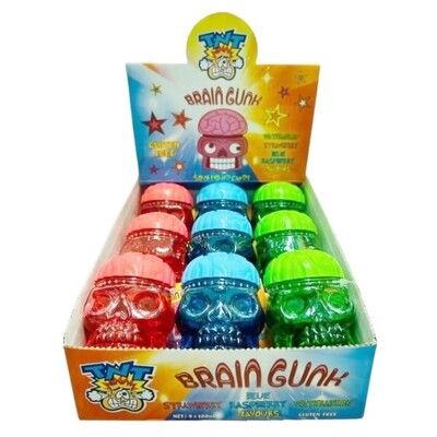 TNT Sour Brain Gunk Liquid Candy Assorted Flavours 100ml Pk 9