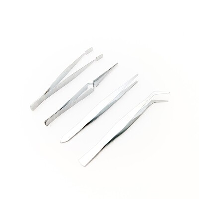 Cake Decorating Metal Craft Tweezer Set 4 Pieces