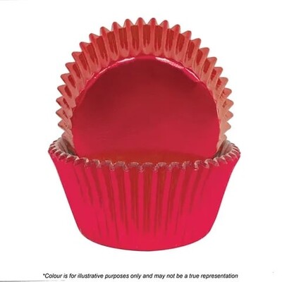 Red Foil Baking Cups Pk 72