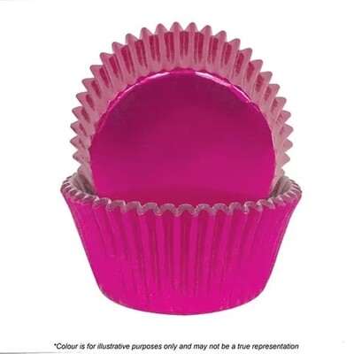 Pink Foil Baking Cups Pk 72