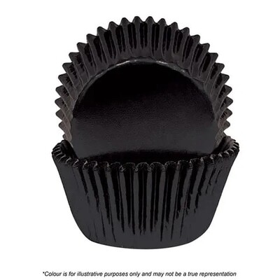 Black Foil Baking Cups Pk 72