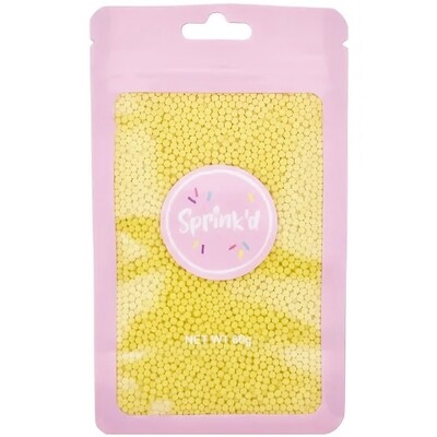 Edible Yellow Sugar Balls 2mm Cake Sprinkles 60g