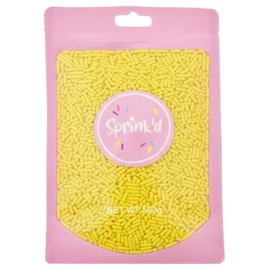 Sprink'd Yellow Jimmies Edible Cake Sprinkles 500g