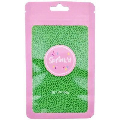 Edible Green Sugar Balls 2mm Cake Sprinkles 60g