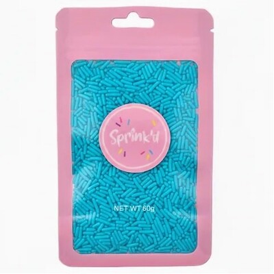 Sprink'd Blue Jimmies Edible Cake Sprinkles 60g