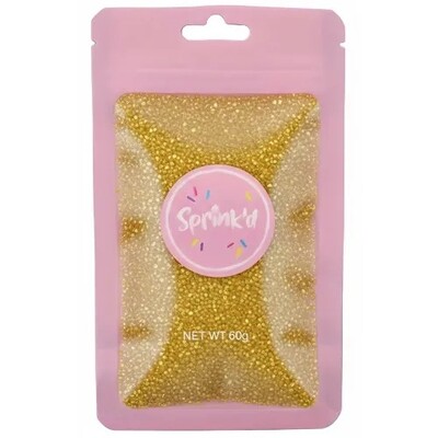 Sprink'd Gold Sanding Sugar 60g | Edible Cake Decorating Sugar