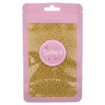 Edible Gold Sugar Balls 2mm Cake Sprinkles 60g