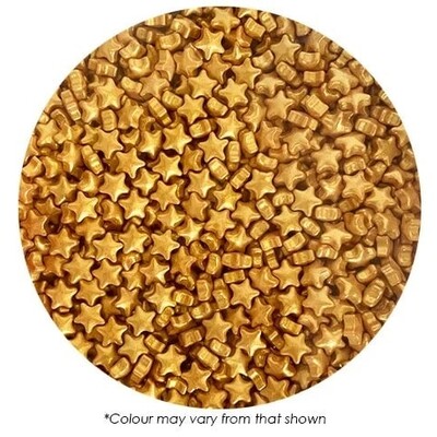 Sprink'd Gold Stars 7mm Edible Cake Sprinkles 500g