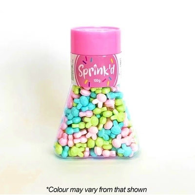Edible Pastel Bunnies Cake Decoration Sprinkles 100g
