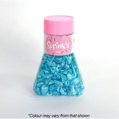 Edible Blue Shimmer Geode Rocks Cake Decoration Sprinkles 100g
