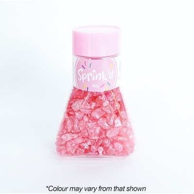 Edible Pink Shimmer Geode Rocks Cake Decoration Sprinkles 100g