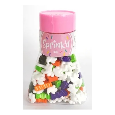 Edible Cake Decoration Sprinkles Bats and Ghosts (90g) Pk 1