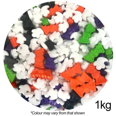 Halloween Crazy Bats & Ghosts Medley Cake Decorating Sprinkles (1kg)