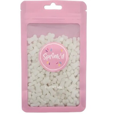 Sprink'd Halloween White Bones Edible Cake Decorations 60g