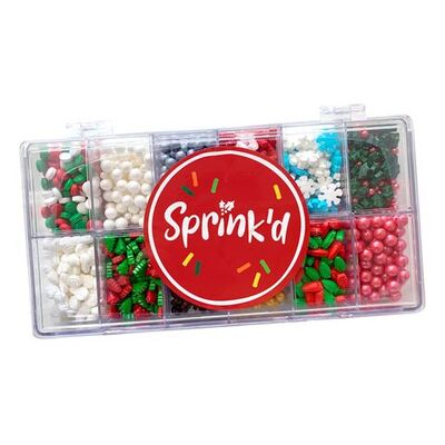 Assorted Christmas Cake Sprinkles 12 Design Mix 300g