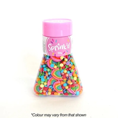 Sprink'd Whimsical Rainbow Mix Edible Cake Sprinkles (100g)