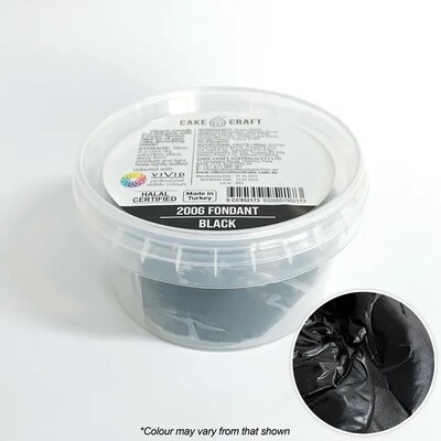 Cake Craft Black Fondant Icing 200g
