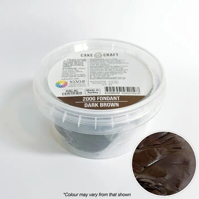 Cake Craft Dark Brown Fondant Icing 200g