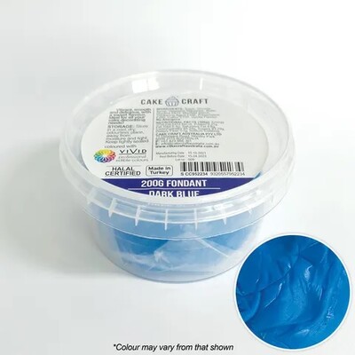Cake Craft Dark Blue Fondant Icing 200g