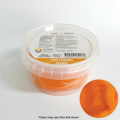 Cake Craft Orange Fondant Icing 200g