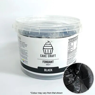 Cake Craft Black Fondant Icing 1kg | No Allergens | Halal